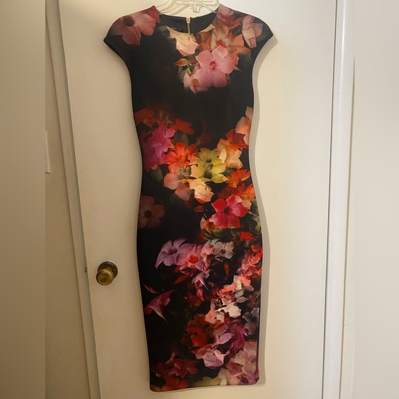 Ted baker floral midi dress. - Picture 1 of 4